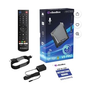 V5 Pro Android OTT Media Box - Black